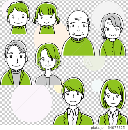 老若男女人物人物セット 64077825