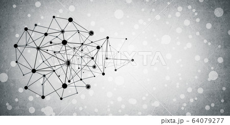 Lines and dots as networking idea drawn on cement background Lines and dots as networking idea drawn on cement background 64079277