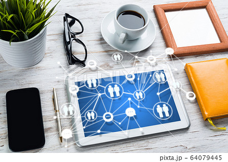 Networking and social communication concepts. Networking and social communication concepts. 64079445