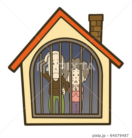 外出を制限されている高齢者 64079487