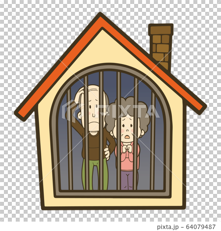 外出を制限されている高齢者 64079487