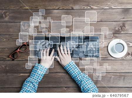 Concept of social communication and networking with media user interface Concept of social communication and networking with media user interface 64079567