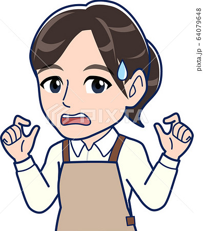 若いポニーテールの主婦 64079648