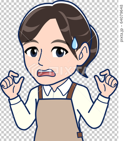 若いポニーテールの主婦 64079648