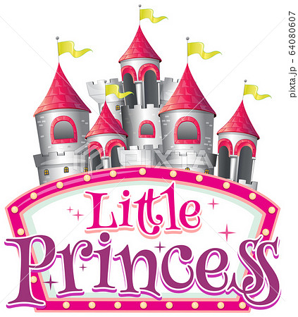 Font Design For Word Little Princess With Bigのイラスト素材