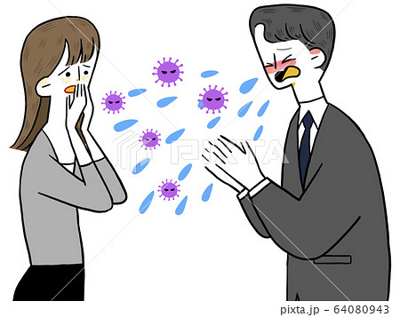 咳　マスク　ウイルス 64080943