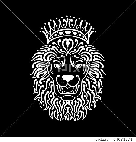 Lion Face Logo Sketch For Your Designのイラスト素材