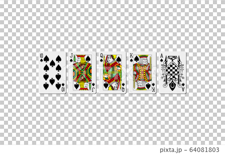 撲克牌皇家同花順 撲克牌皇家同花順 64081803