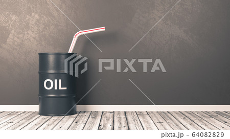 Oil Drink in the Room 3D Illustration 64082829