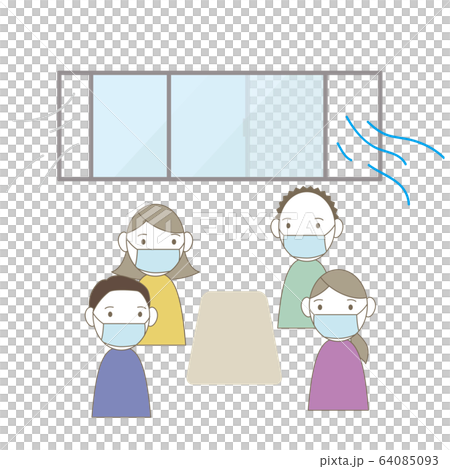 換気をしている部屋 64085093