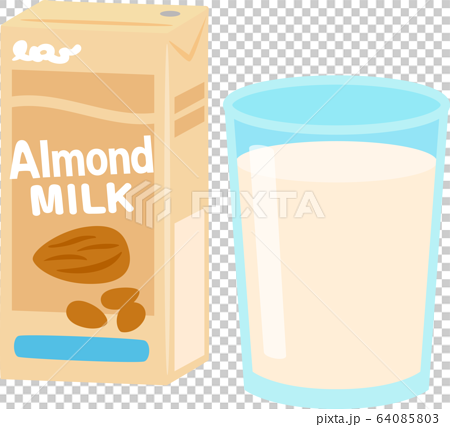Almond Milk In Paper Pack Stock Illustration