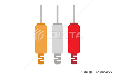 Audio jack cable icon isolated vector image	 64085855