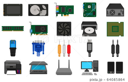 Computer Hardware icon pack, premium quality isolated vector image Computer Hardware icon pack, premium quality isolated vector image 64085864