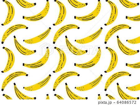 バナナ背景パターンのイラスト素材