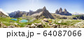 Traveling to beautiful Alps in summer 64087066