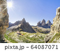 Traveling to beautiful Alps in summer 64087071