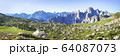 Traveling to beautiful Alps in summer 64087073