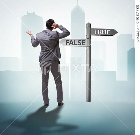 Businessman in difficult choice concept Businessman in difficult choice concept 64087739