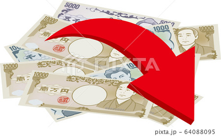 マイナス金利のイメージイラスト 64088095