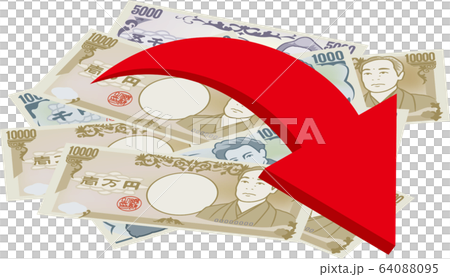 マイナス金利のイメージイラスト 64088095