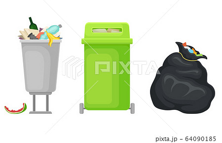 Garbage or Refuse in the Tanks and Sack Vector Set 64090185