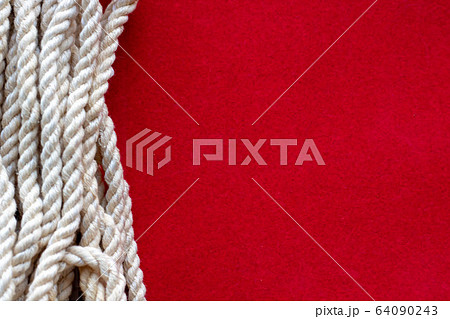 close up of a rope on white background. space for text. 64090243