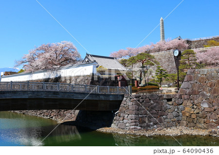 ■ 甲府城 ■ 舞鶴城公園 ■ 快晴 ■ 山梨県 ■ 桜満開 64090436