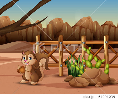 A squirrel living at the zoo 64091039