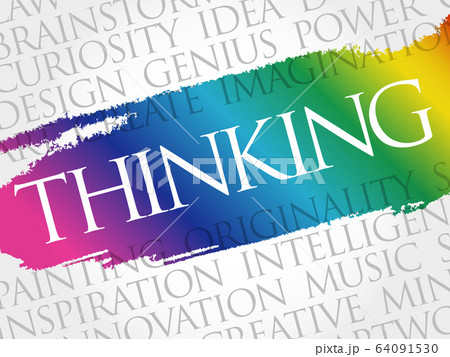 Thinking word cloud collage 64091530