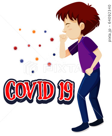 Poster design for coronavirus theme with man Poster design for coronavirus theme with man 64092340