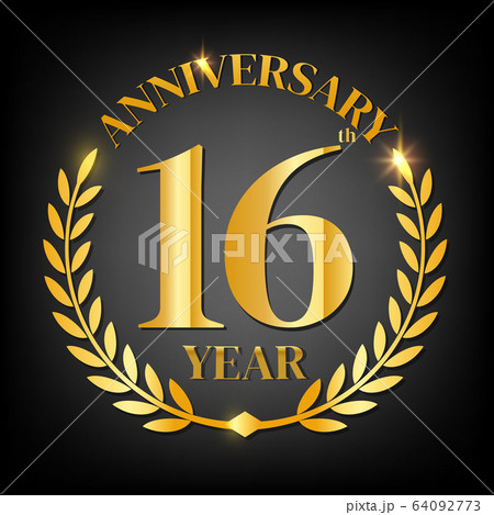 16h golden anniversary logo, 64092773