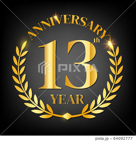 13th golden anniversary logo 64092777