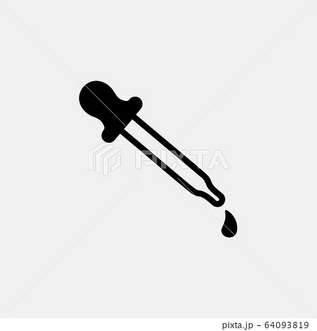 Dropper icon logo design. simple flat vector 64093819