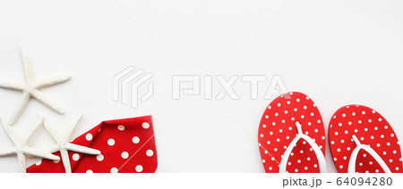 close up of sandals and starfish  64094280