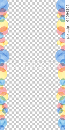 Watercolor polka dot frame - Stock Illustration [64094303] - PIXTA