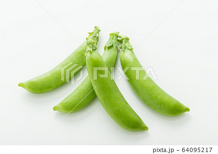 春野菜のスナップエンドウのイメージ写真 64095217