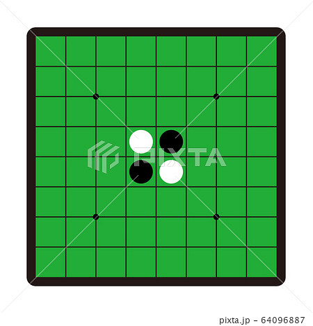 オセロゲームの盤面　ベクターイラスト 64096887