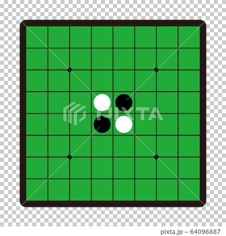 オセロゲームの盤面　ベクターイラスト 64096887