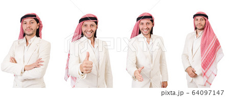 Arab man isolated on the white Arab man isolated on the white 64097147
