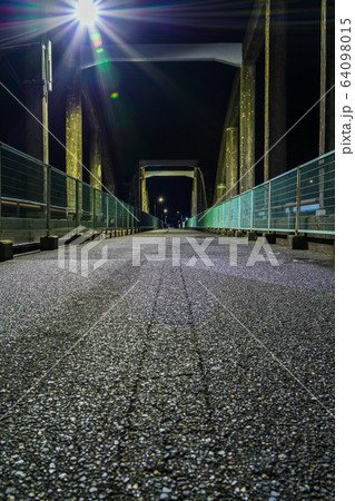 旧田澤橋：夜景　　安曇野市豊科田沢 64098015