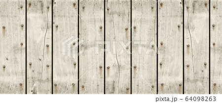 Old white wood. Banner background texture 64098263