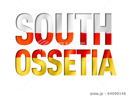 South Ossetia flag text font 64099148