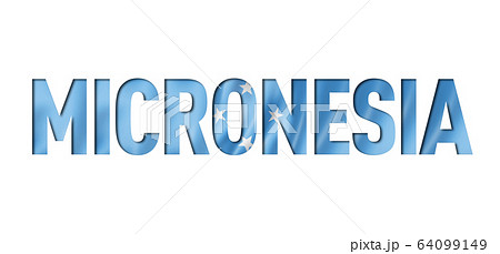Micronesia flag text font 64099149