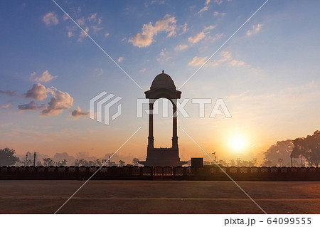 India Gate Canopy, New Delhi, beautiful sunset view India Gate Canopy, New Delhi, beautiful sunset view 64099555