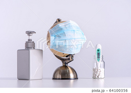 地球 球体 お面 64100356
