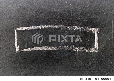 White chalk hand drawing in square or banner shape White chalk hand drawing in square or banner shape 64100604