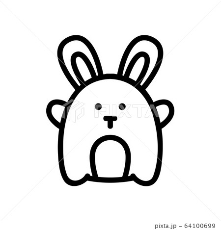 rabbit toy icon vector outline illustration 64100699