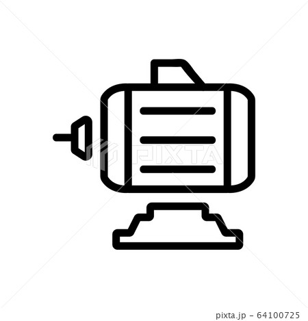 electric motor icon vector outline illustration electric motor icon vector outline illustration 64100725