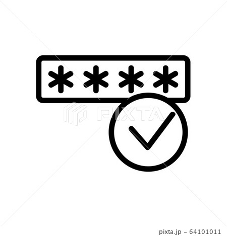 the password is correct icon vector outline illustration the password is correct icon vector outline illustration 64101011
