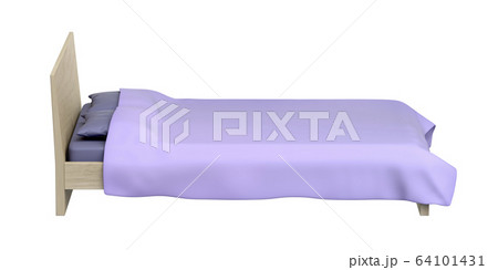 Comfort bed on white background 64101431